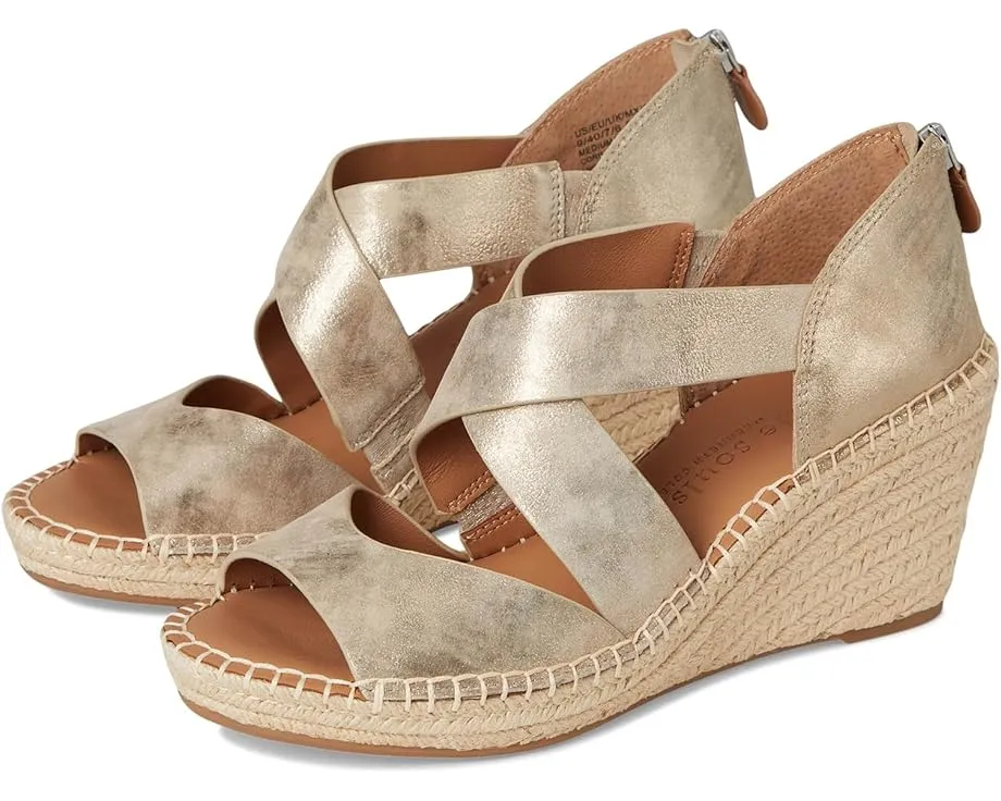 Сандалии Gentle Souls Corinne на плетеной танкетке с застежкой-молнией