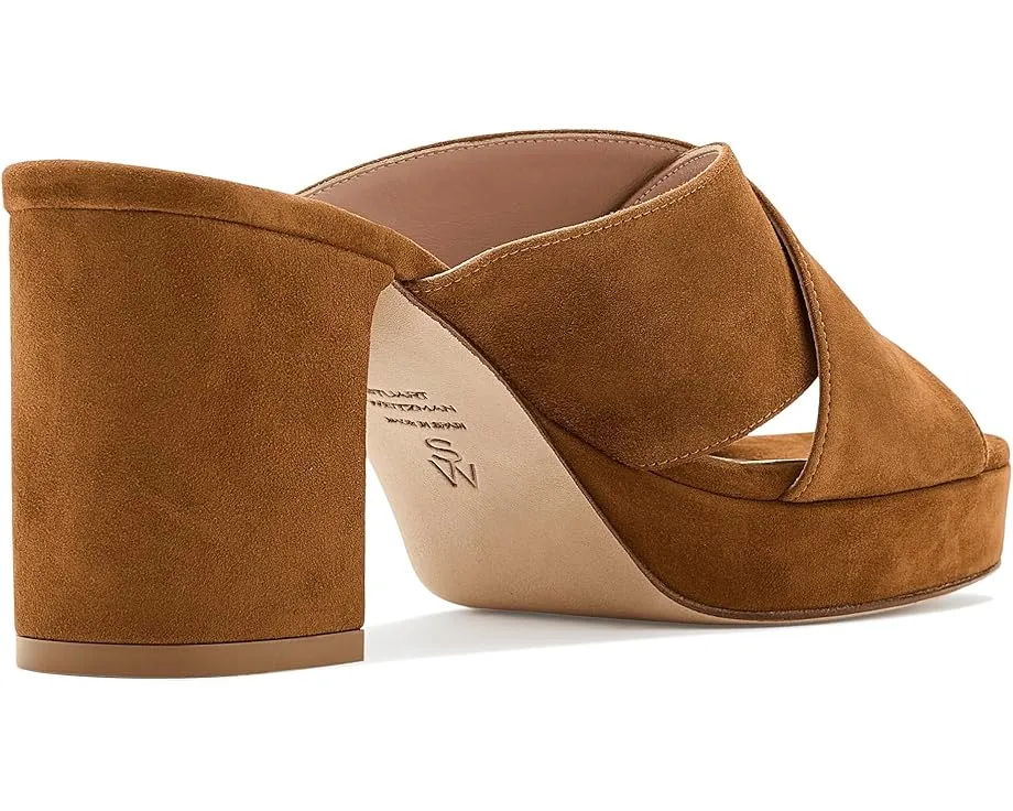 Stuart Weitzman Dayna Platform Slide босоножки на платформе черные