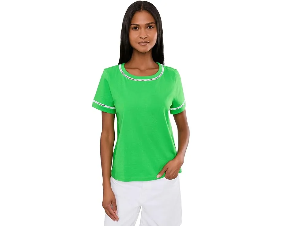 Топ Clairmont Ladder Lace Knit от Lilly Pulitzer с вставками из кружева и каре