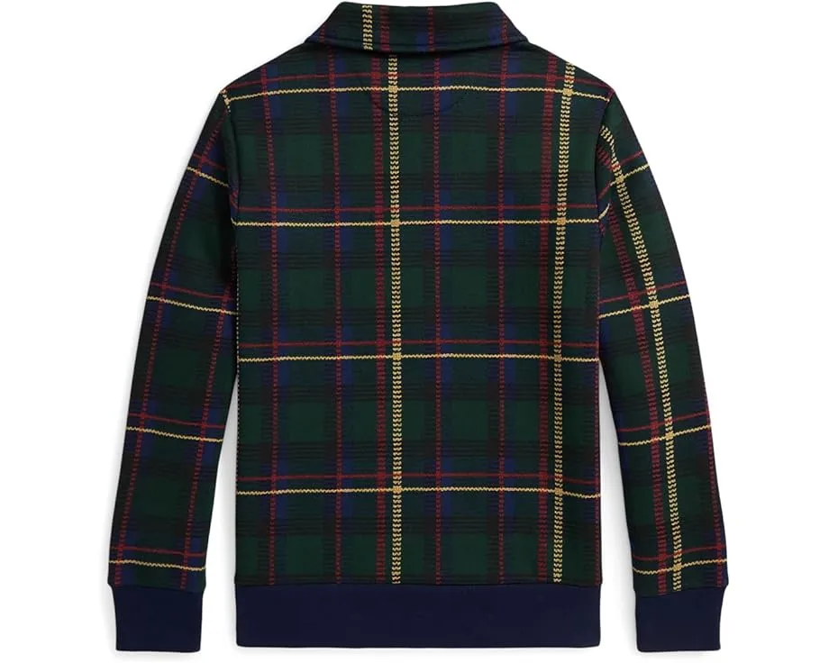 Толстовка Polo Ralph Lauren Kids с клетчатым воротником из флиса для детей постарше