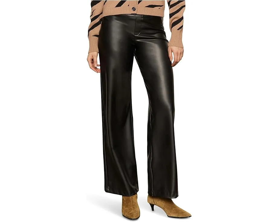 Кожаные брюки Sanctuary Runway Leather Trouser с высокой посадкой и клешем