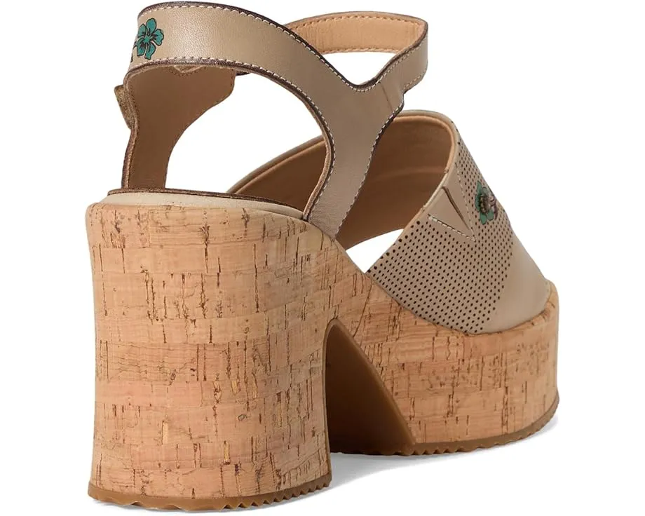 Сандалии Halena на платформе с ручной росписью и регулируемой застежкой