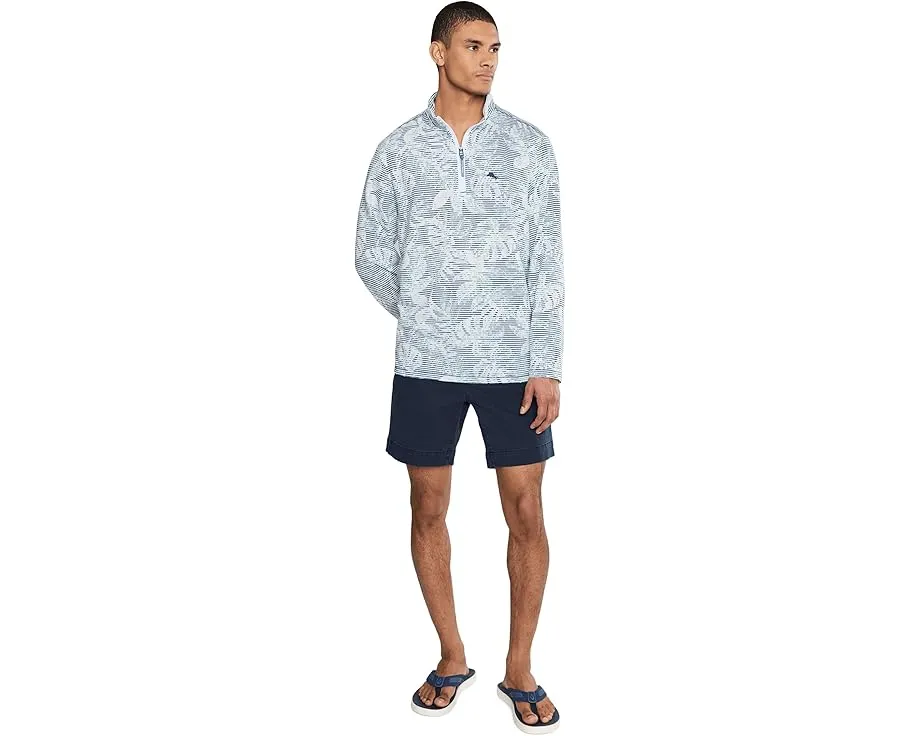 Толстовка Tommy Bahama Costa Wave Azores Half Zip с текстурированной тканью и цветочным принтом