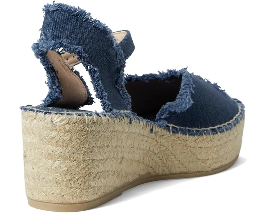 Сандалии Toni Pons Isaura из хлопка с бахромой на клиновидном каблуке