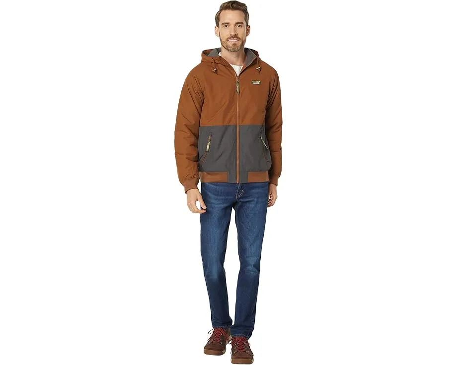 Куртка-бомбер L.L.Bean Color-Block с утеплением и капюшоном