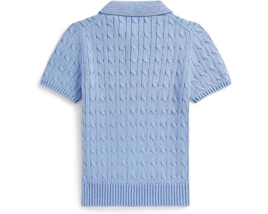 Детский свитер поло Polo Ralph Lauren Kids с жаккардовым узором для старших детей