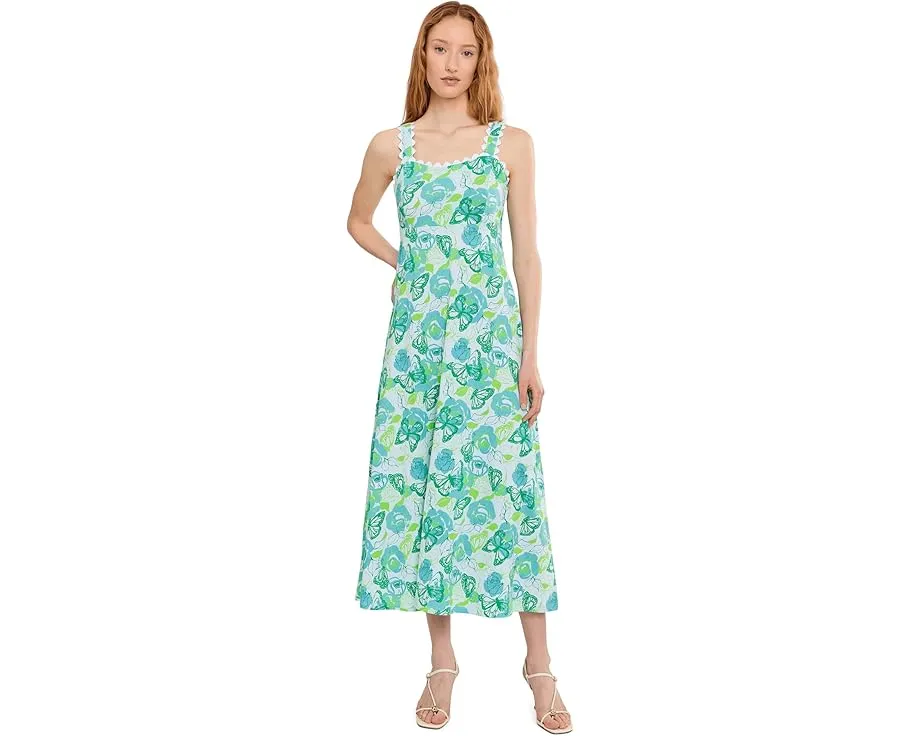 Платье миди Dwyer от Lilly Pulitzer с квадратным вырезом