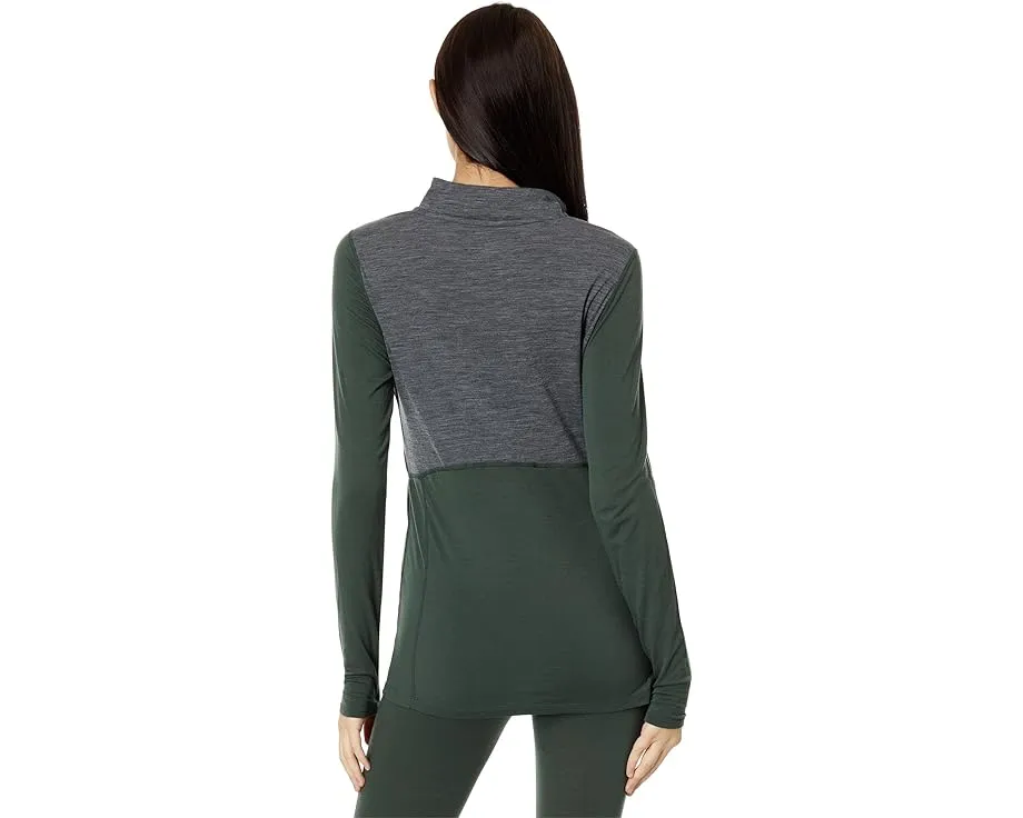 Футболка Hot Chillys Clima-Wool Zip-T с полузастежкой молнией и манжетами