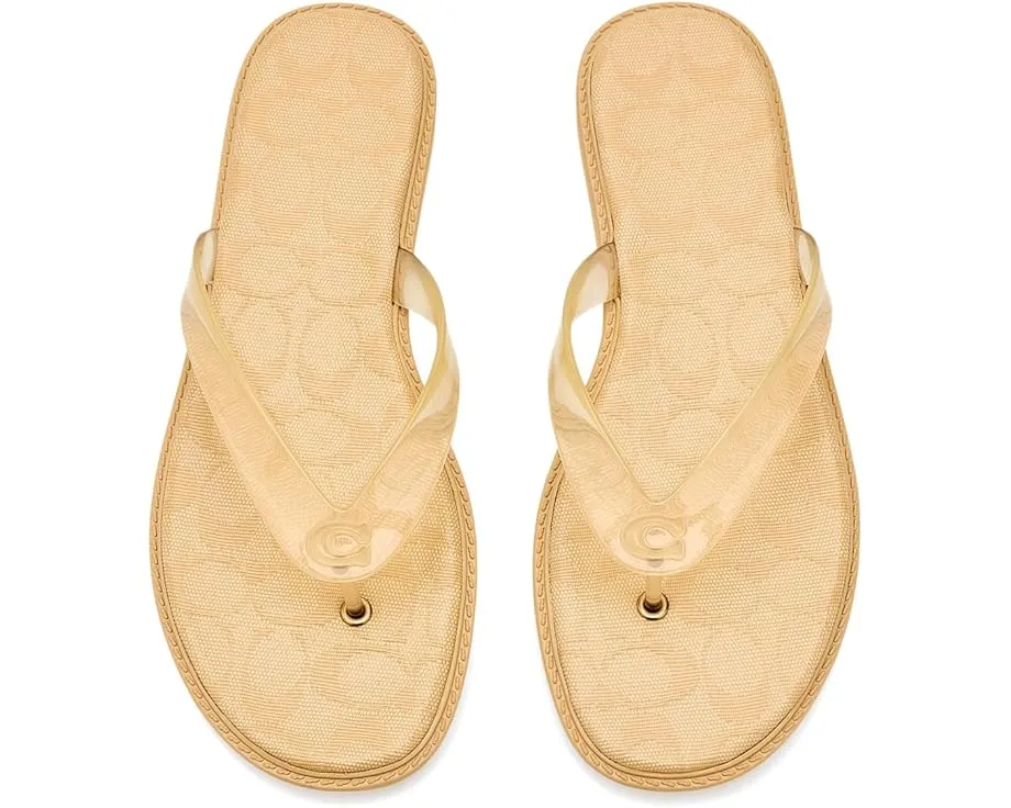 Шлепанцы Jelly Flip Flops COACH из глянцевого пластика