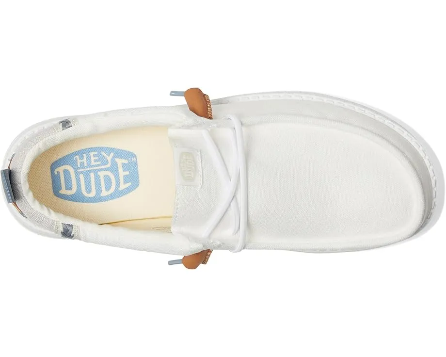 Кроссовки Hey Dude Wally Summer Linen с кожаными кисточками и круглым носком