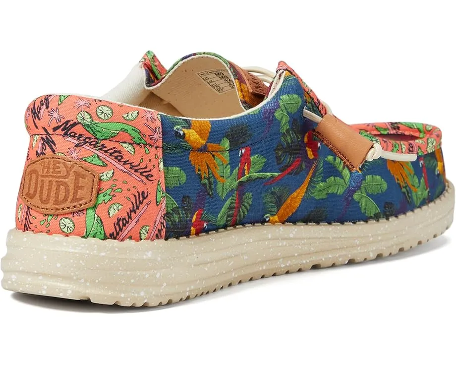 Обувь Hey Dude Wally Margaritaville с эластичными шнурками и красочным принтом