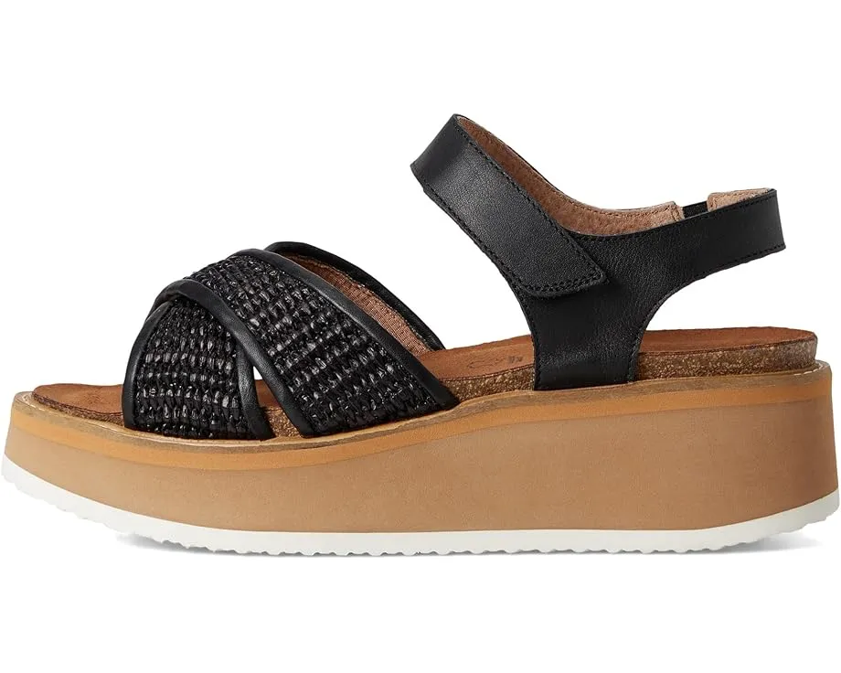 Сандалии Naot Pavlova на платформе с ремешками из рафии