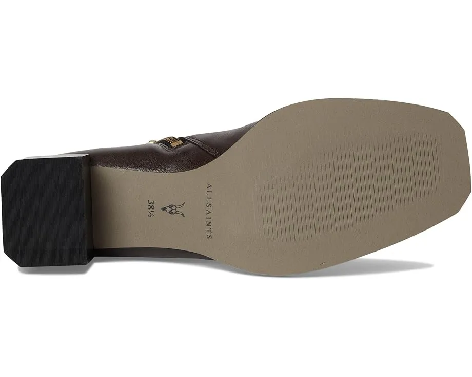 Ботильоны AllSaints Avril с квадратным носком и молнией сбоку