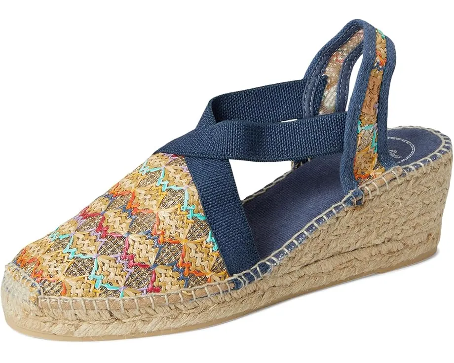 Эспадрильи Toni Pons Terra-Tt из разноцветной ткани с джутовым клином