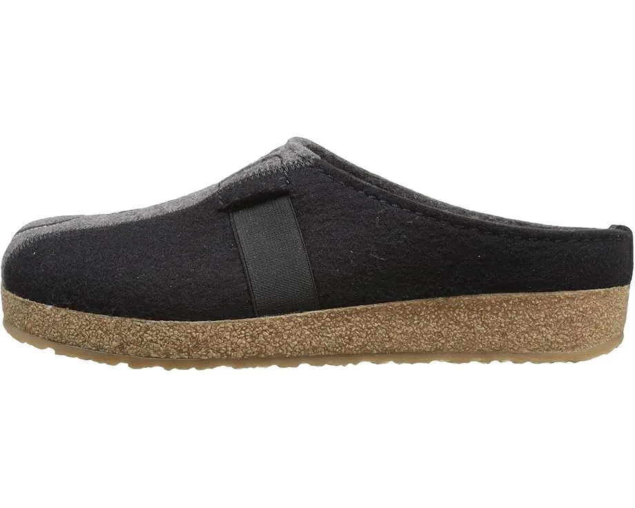 Клоги Haflinger Magic из войлока с подошвой на каблуке-рокере