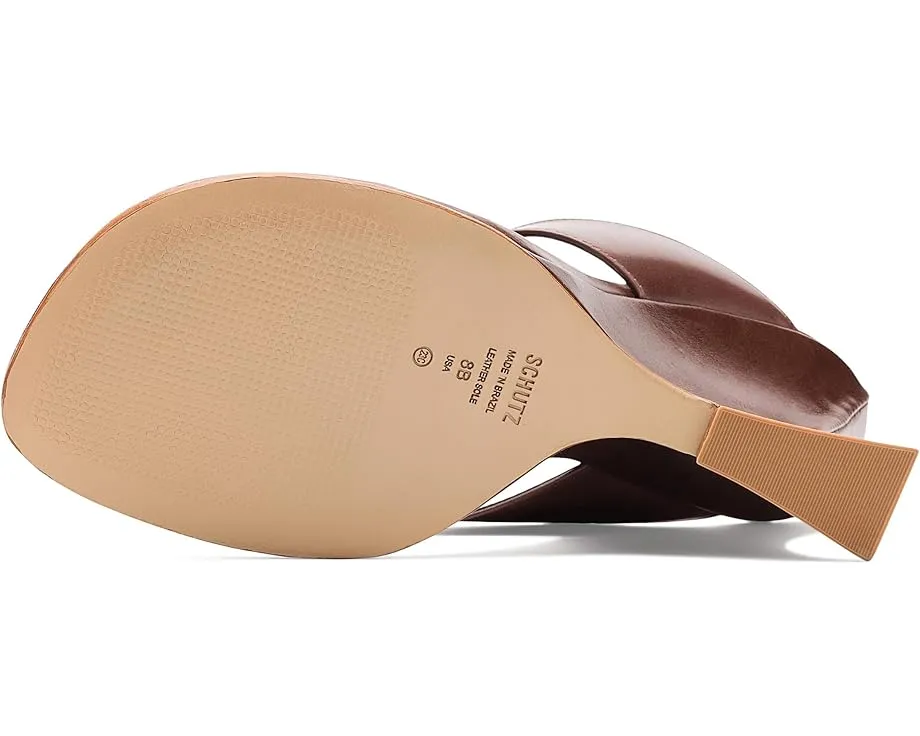 Туфли Schutz Maya на скульптурном каблуке с открытым носком