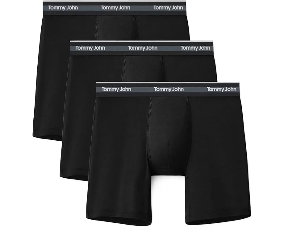 Tommy John Comfort Micro 6 дюймов (15.24 см) боксеры 3 шт с четырехсторонним растяжением