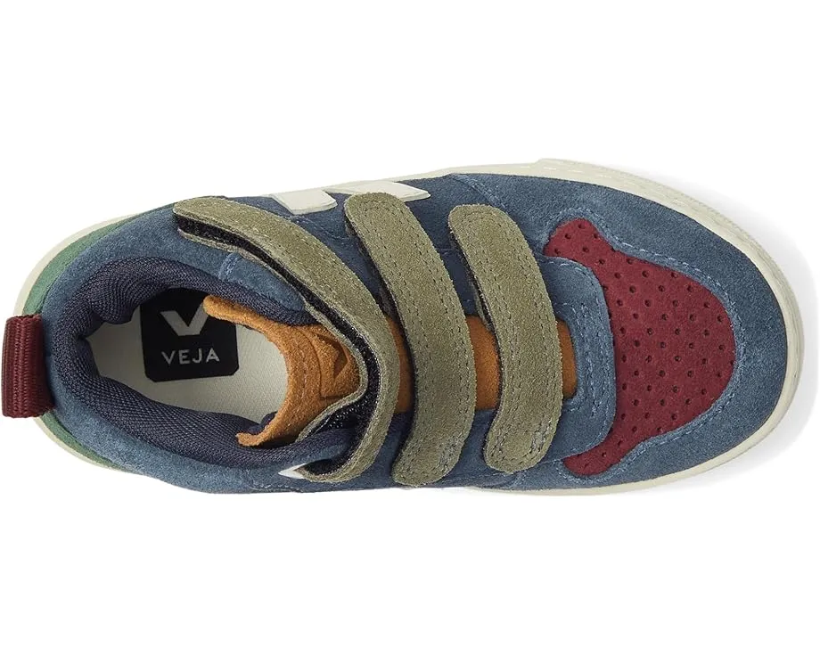 Детские кроссовки VEJA Small V-10 Mid с высоким берцем на липучках