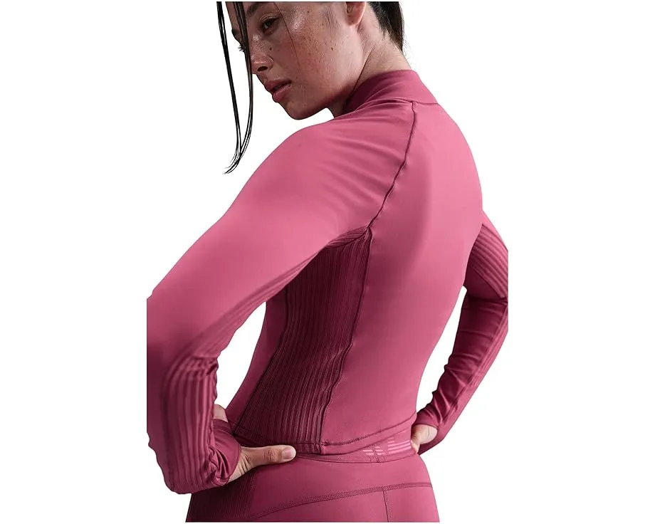 Топ Nike Pro Dri-FIT Warm с длинным рукавом и сетчатым принтом