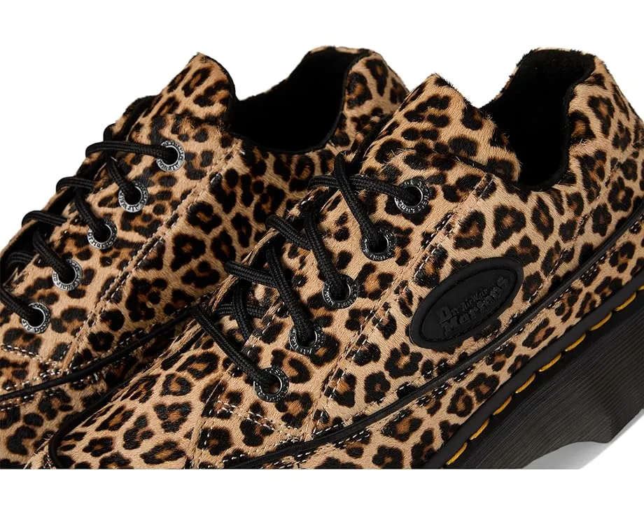Кроссовки Dr. Martens Buzz 5-Eye с принтом под леопарда на массивной подошве