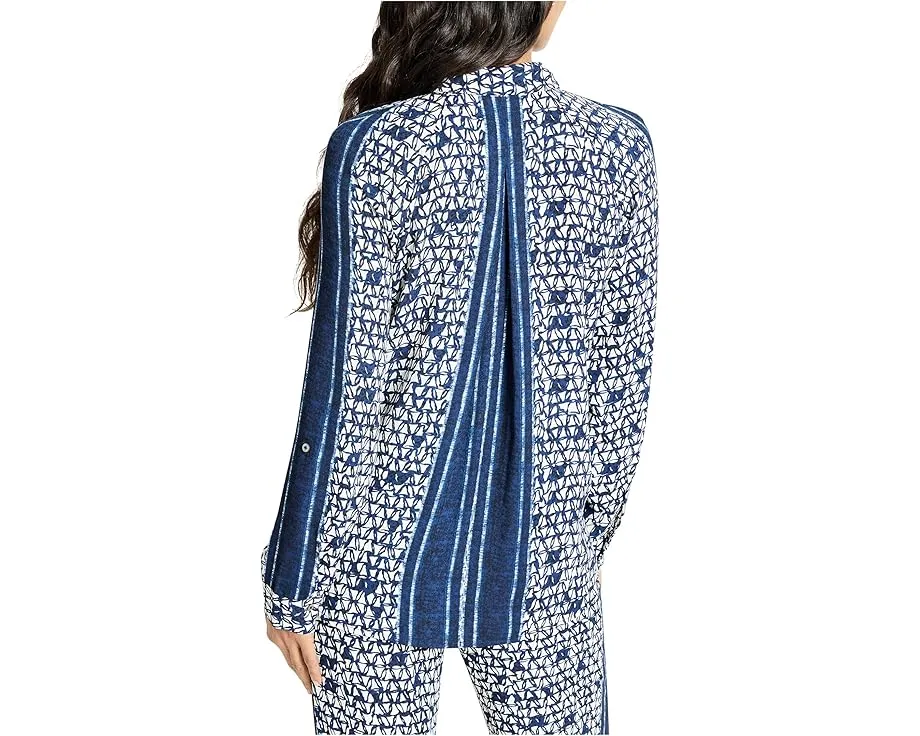 Блузка NIC+ZOE Petite с принтом и длинными рукавами