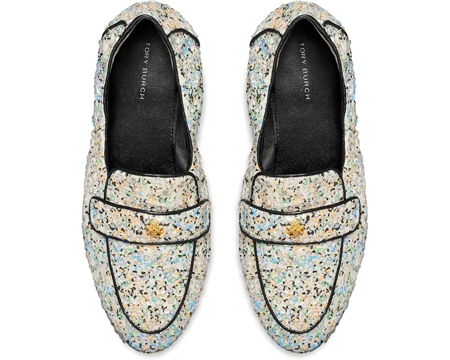 Лоферы Tory Burch Ballet из замши с деталью Double T