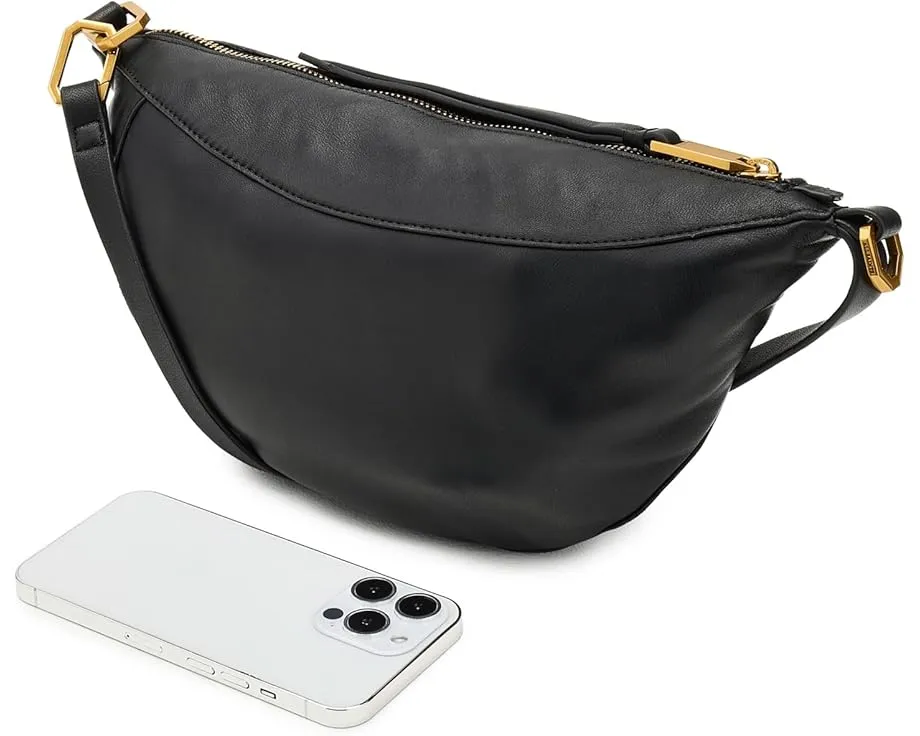 Микро-сумка AllSaints Luna из мягкой кожи с эффектом мягкого силуэта