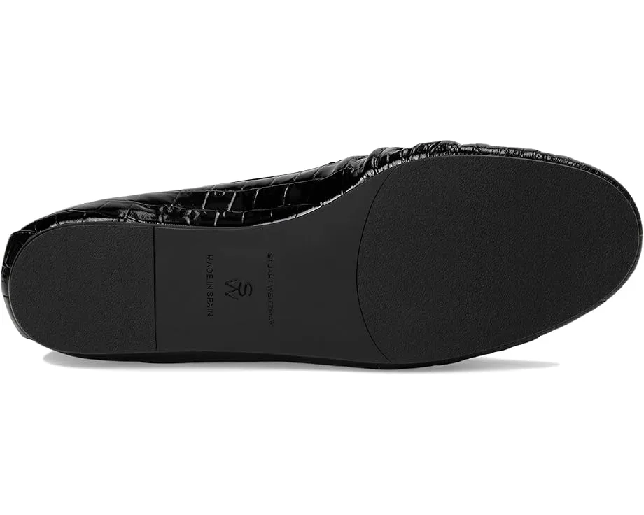 Балетки Stuart Weitzman Britt Bow Loafer с миндалевидным носком и бантом