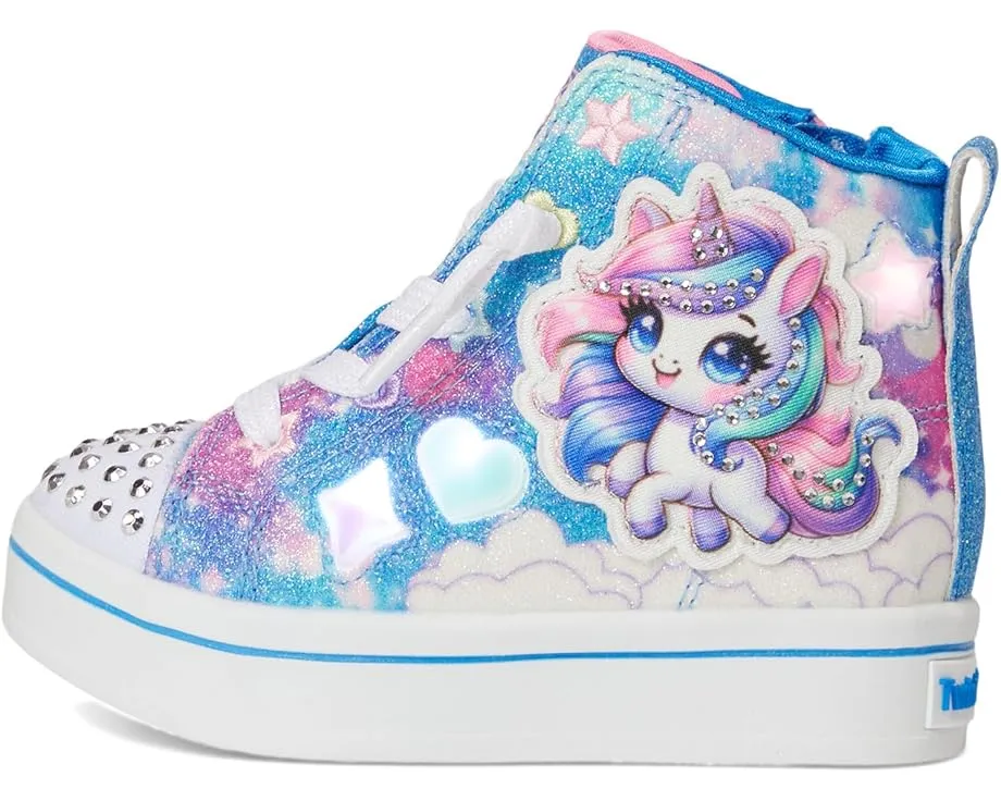 Кроссовки SKECHERS KIDS Twi-Lites 2.0 с подсветкой и дизайном единорога-кошки