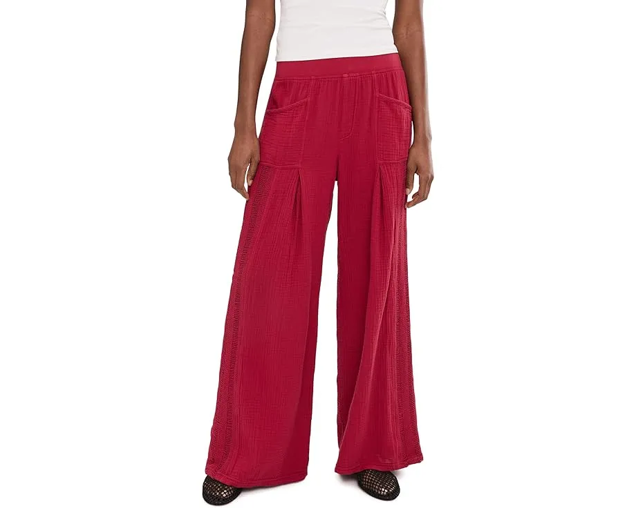 Широкие брюки Elu из хлопка с кружевной отделкой от XCVI