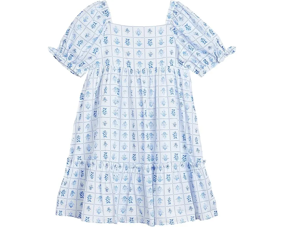 Платье Janie and Jack с плиточным принтом и буфами на рукавах