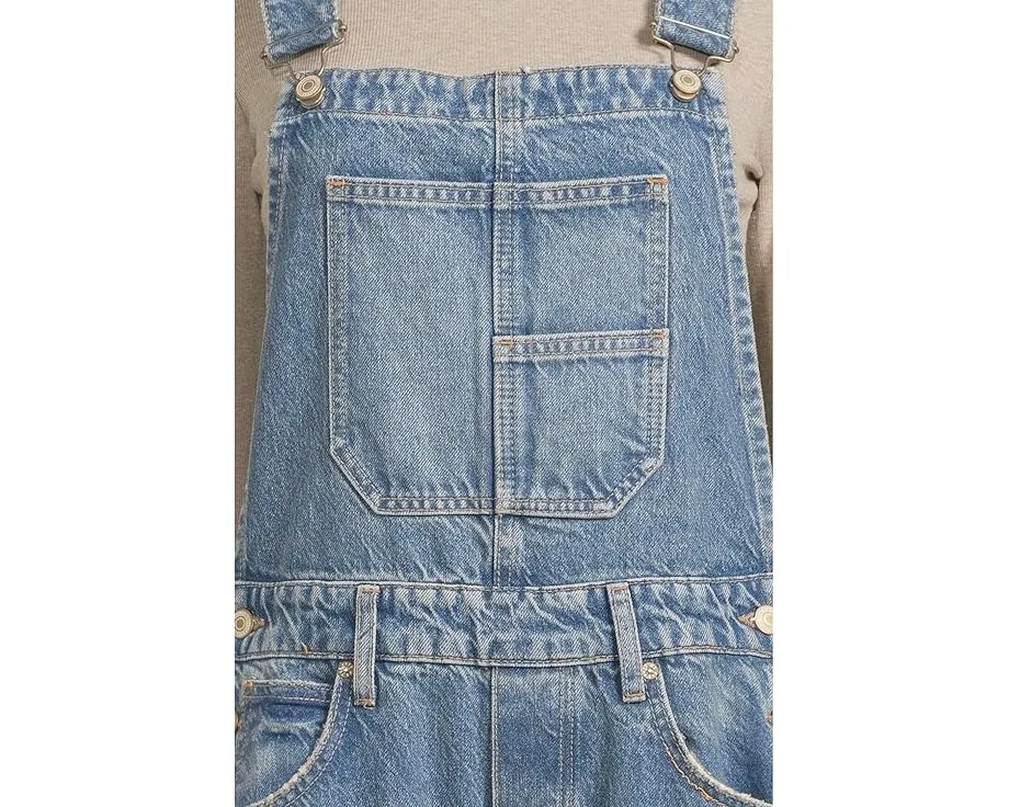 Комбинезоны Free People Lucky You с широкими брючинами и нагрудным карманом