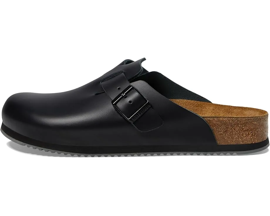 Клоги Birkenstock Boston Super Grip с противоскользящей подошвой и пробковой стелькой