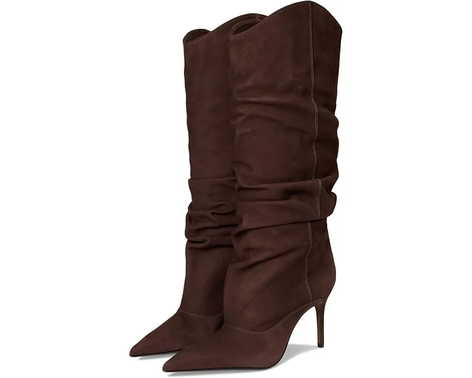 Ботинки Schutz Maryana Up Slouch из замши на высоком каблуке