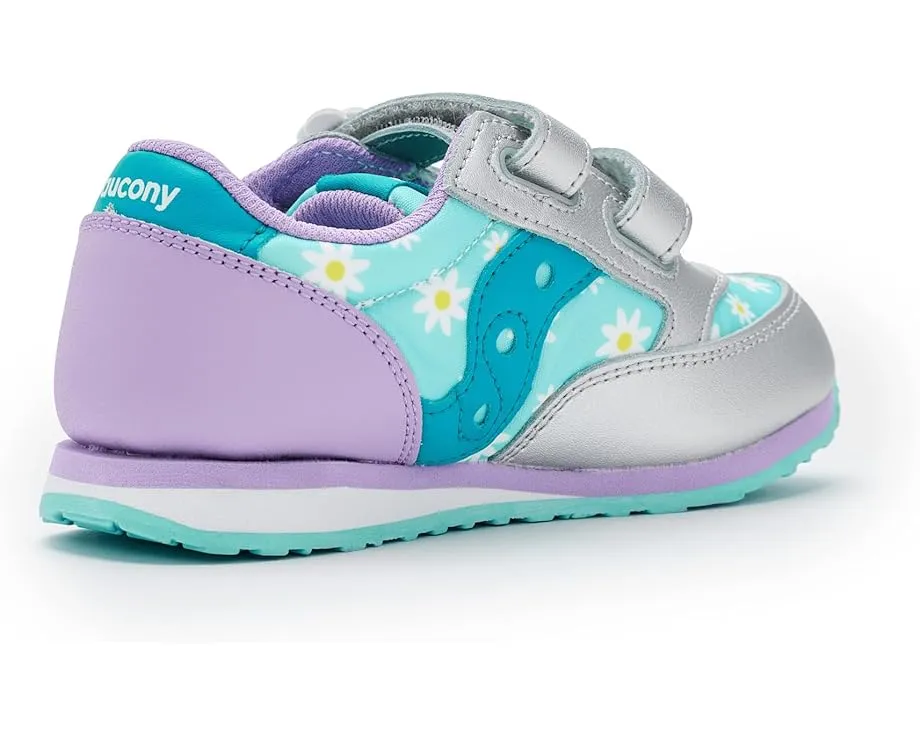Детские кроссовки Saucony Kids Jazz с застежкой на липучке из замши и сетки