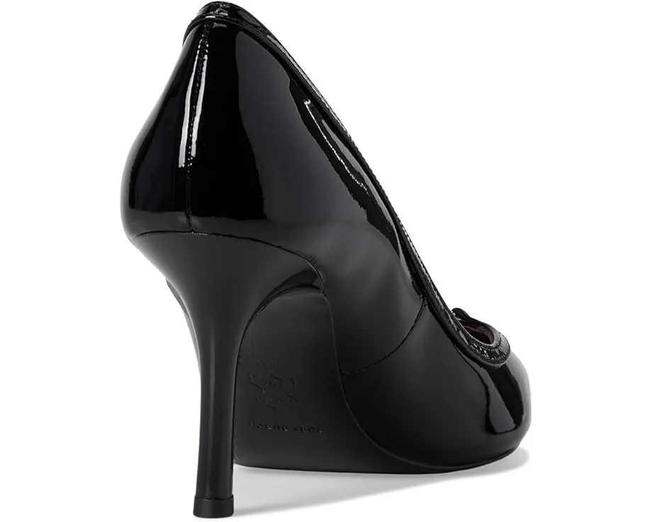 Туфли-лодочки Double T-Buckle Pump с острым носком на каблуке 80 мм Tory Burch