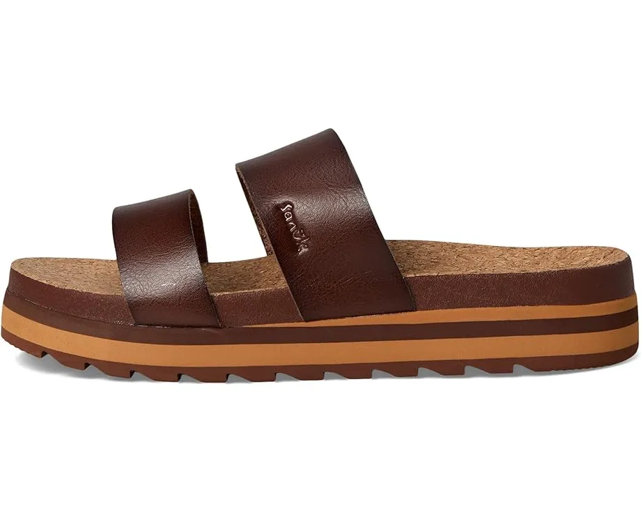 Sanuk Alt-itude сланцы на платформе из пробки с анатомической промежуточной подошвой