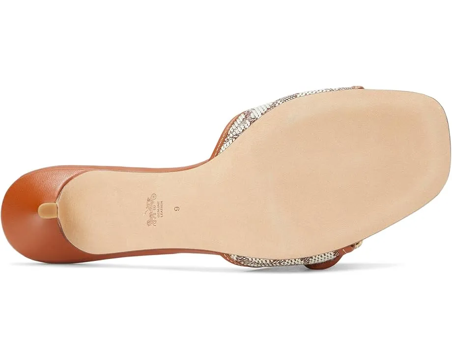 Босоножки COACH Margot на низком каблуке из текстильного жаккарда