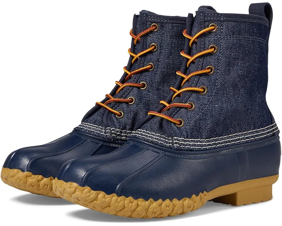 L.L.Bean Ботинки Bean Boot 8 дюймов из денима с фланелевой подкладкой