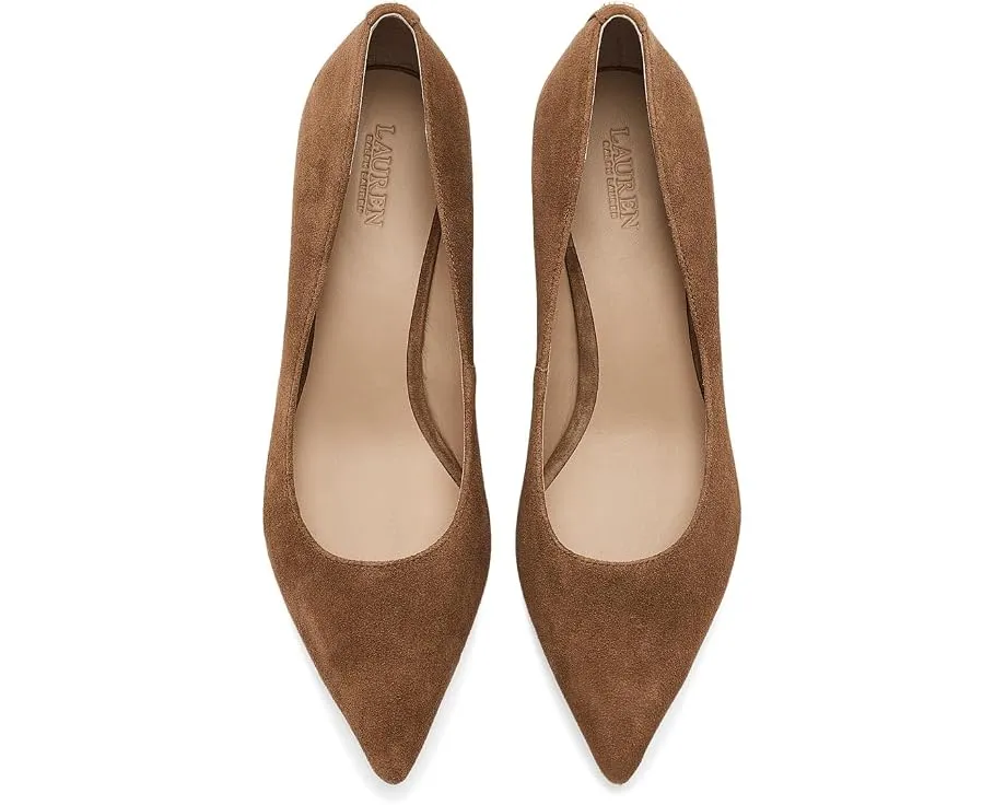 Туфли Adrienne Suede Pumps от Lauren Ralph Lauren с заостренным носком