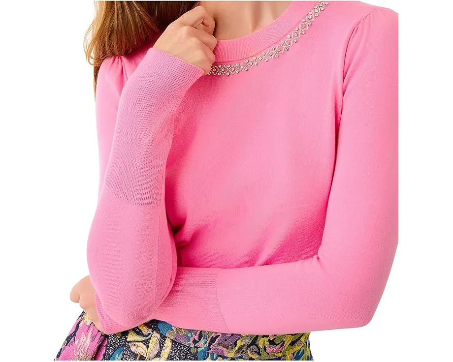 Свитер Lilly Pulitzer Morgen с ребристыми манжетами и воротником