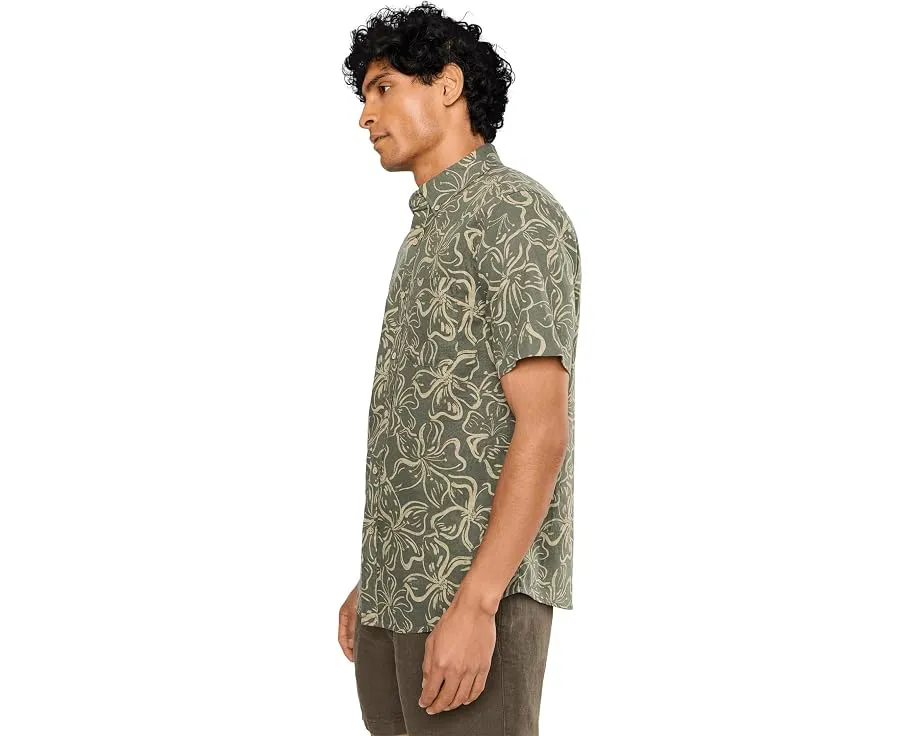 Рубашка Faherty Short Sleeve Breeze с принтом и расслабленным кроем
