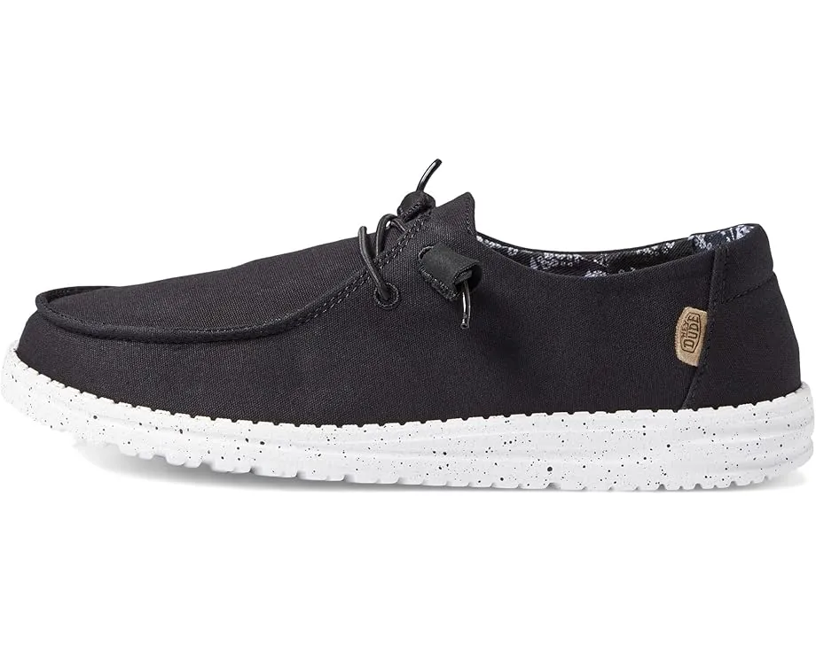 Повседневные слипоны Hey Dude Wendy Basic Wide с эластичной панелью и легкой подошвой