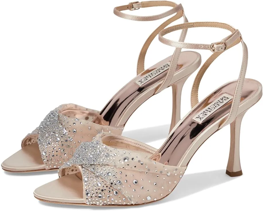Босоножки Badgley Mischka Cameryn на каблуке с атласным верхом и застежкой на щиколотке