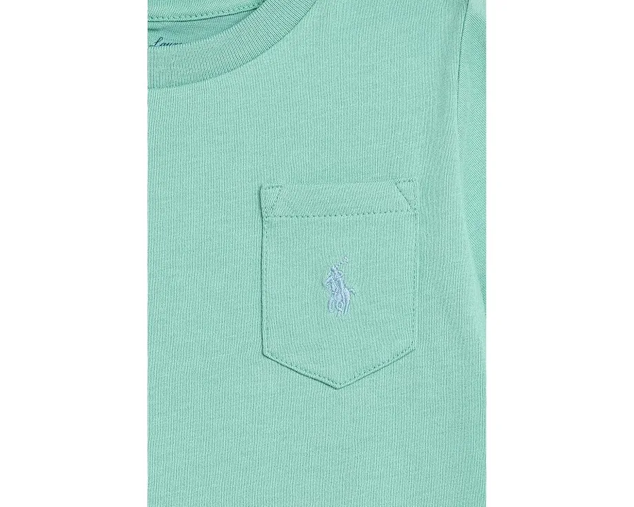 Детская хлопковая футболка с карманом Polo Ralph Lauren