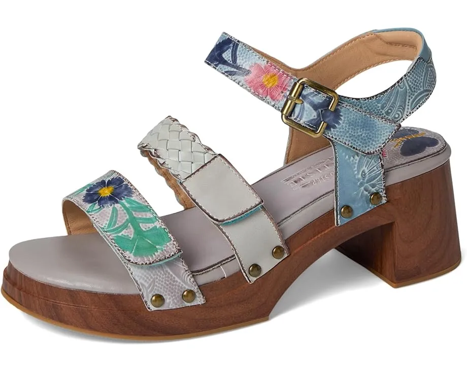 Сандалии L'Artiste by Spring Step Retropel с ручной росписью и регулируемой застежкой