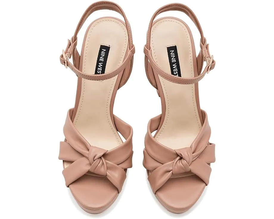 Вечерние сандалии Nine West Windee на высоком тонком каблуке с узлом и регулируемой лямкой