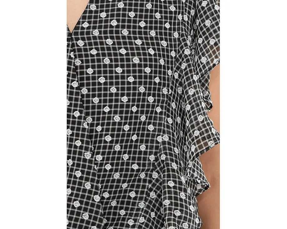 Блуза Liverpool Los Angeles с короткими рукавами-фонариками и драпировкой спереди