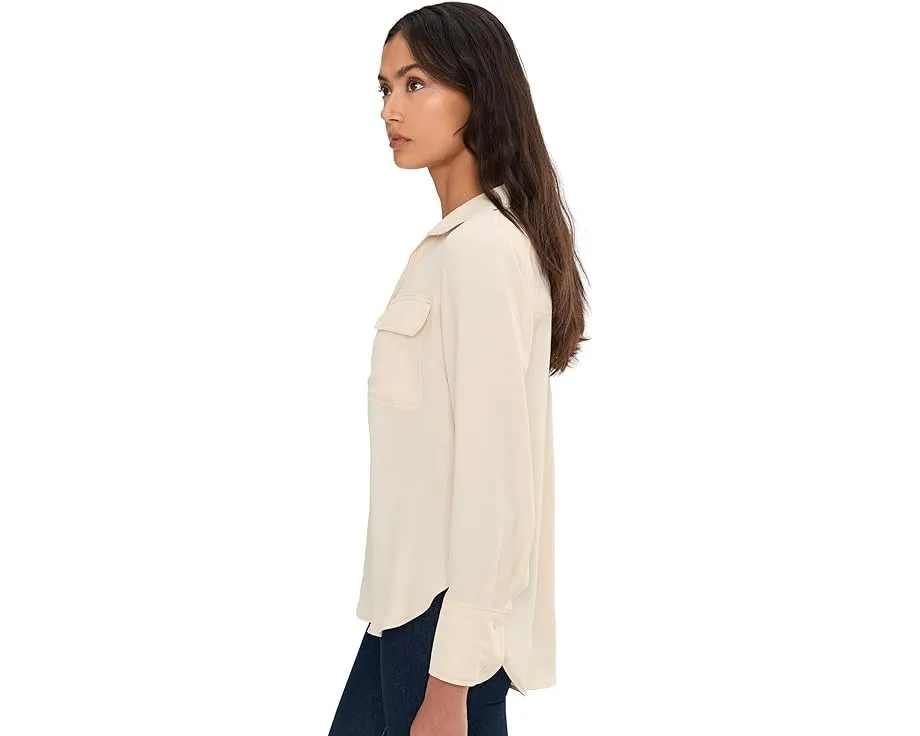 Блузка Vince Camuto с полузастежкой и двумя накладными карманами