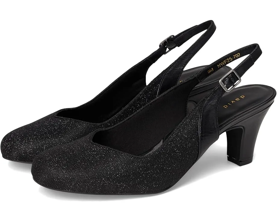 David Tate Туфли-лодочки Avenue с блестками и ремешком на щиколотке